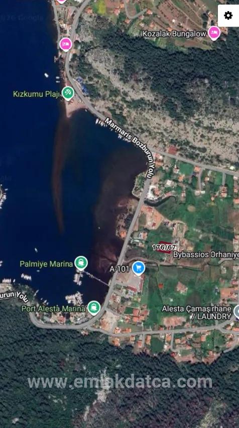Marmaris Orhaniye Viertel In der Nähe des Meeres 100 Meter unabhängig 1250 m2 dringend zu verkaufende Land