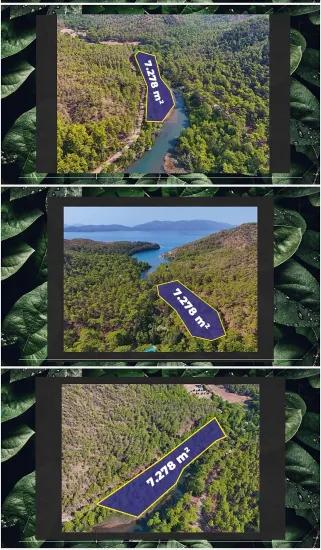 Marmaris Bördübet Bucht mit 7200 m² Kanalfront zur Verfügung stehendes Grundstück