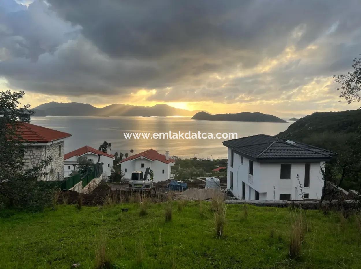 800M2 Grundstück Zum Verkauf Im Dorf Marmaris Söğüt Mit Meerblick 2 Villen Zoniert Oder Für Den Hotelbau Geeignet