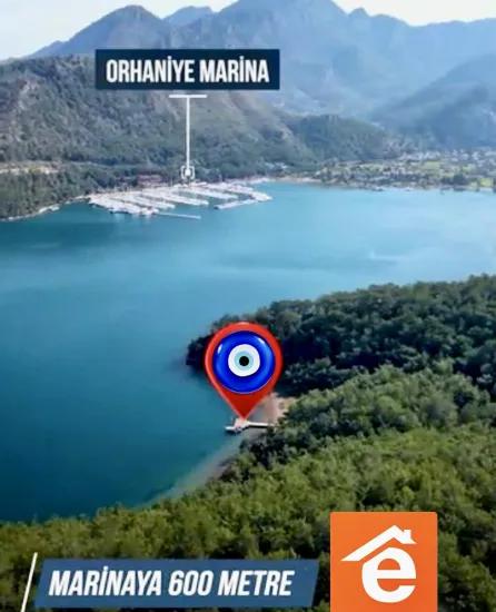 Marmaris Orhaniye neighbourhood has a 6000 m2 Private Jetty existing for sale bay