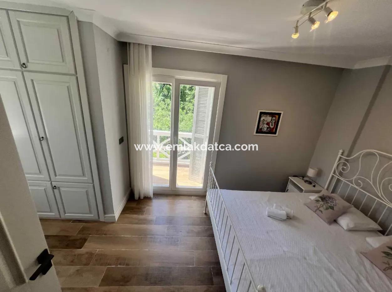 3 Rooms 1 Living Room 140M2 2 Villas For Sale With Swimming Pool With Magnificent Sea View In Selimiye Neighborhood Of Marmaris District