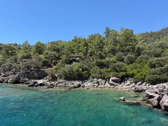 Marmaris Turunç koyunda denize sıfır 4700 m2 kontrollü kullanım alanı